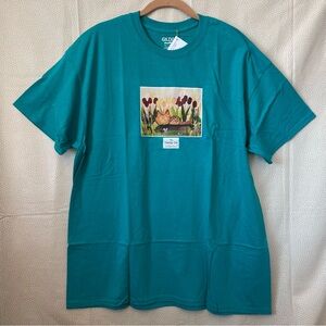 The Cranky Cat Collection Local Artist Blue Tshirt NWT Size XL